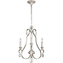 Dewitt - Lampadario 3 Luci Finitura Argento, E14 - Elstead