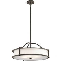 Lampadario Contemporaneo Emory Acciaio Bronzo Antico 4 Luci E27