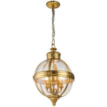 Feiss - Elstead Adams Spherical Pendant Ceiling Light Burnished Brass