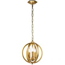 Elstead Feiss Corinne Spherical Pendant Ceiling Light Burnished Brass