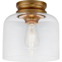 Feiss - Elstead Hounslow Bowl Semi Flush Ceiling Light Burnished Brass