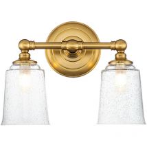 Elstead Feiss Hugeunot Lake Wall Lamp Burnished Brass, IP44