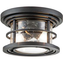 Feiss - Elstead Lighthouse Outdoor Flush Textured Black, IP44