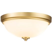 Elstead Feiss Malibu Lampada Da Soffitto Semi-incasso A Sfera In Ottone Spazzolato, Ip44