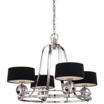 Elstead Gotham - Lampadario Multibraccio A 4 Luci Finitura Argento Imperiale, G9