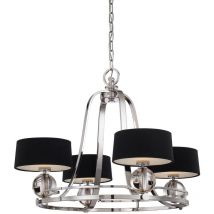 Gotham - Multi Arm Chandelier 4 Light Imperial Silver Finish, G9 - Elstead