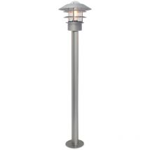 Elstead - Helsingor Outdoor 1 Light Bollard Lantern, Silver, IP44, E27