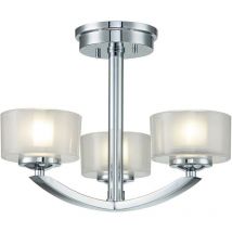 Hinkley - Elstead Meridian Multi Arm Semi Flush Ceiling Lamp Polished Chrome, IP44