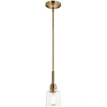 Elstead Kichler Aivian Dome Pendant Ceiling Light Weathered Brass