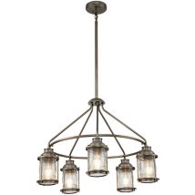 Elstead Kichler Ashland Plafoniera a Sospensione da Esterno Bronzo Brunito, IP44