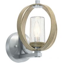 Kichler - Elstead Grand Bank Outdoor Modern Wall Lamp Distressed Antique Grey, IP44
