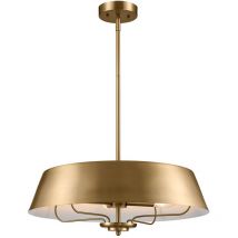 Elstead Luella 4 Light Duo-Mount Pendant Brushed Natural Brass