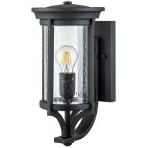 Elstead Merrill Outdoor Wall Lantern, Black IP44
