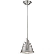 Quoizel - Elstead - Mini suspension plafonnier à 1 ampoule, nickel brossé, E27