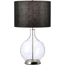 Orb Lampada Da Tavolo Con Paralume Rotondo Nichel Lucido - Elstead