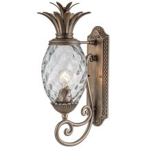 Hinkley - Elstead Plantation 1 Light Medium Outdoor Wall Lantern Burnished Bronze IP44