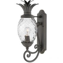 Hinkley - Elstead Plantation 1 Light Medium Outdoor Wall Lantern Museum Black IP44