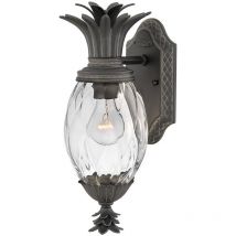 Hinkley - Elstead Plantation 1 Light Small Outdoor Wall Lantern Museum Black IP44