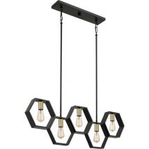 Quoizel - Elstead Bismarck Bar Pendant Ceiling Light Earth Black