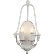Elstead Quoizel Bradbury Candle Wall Lamp Antique White