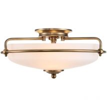 Quoizel - Elstead Griffin Skål Semi Spola Tak Lätt Vitrad Mässing