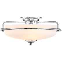 Quoizel - Elstead Griffin Skål Semi Flush Taklampa Polerad Krom