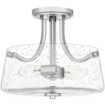 Quoizel - Elstead Hollister Bowl Semi-Flush-Deckenleuchte Nickel poliert