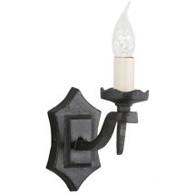 Rectory - Lampada da parete a candela da interni 1 luce nera, E14 - Elstead