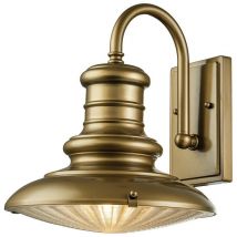 Feiss - Elstead Redding Station Outdoor Dome Wall Lamp, Painted Distressed Bronze IP44
