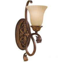 Applique Contemporanea Sonoma Valley Acciaio Marrone Antico Vetro 1 Luce E27
