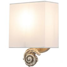 Flambeau - Elstead Swirl Applique avec abat-jour, blanc os