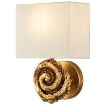 Elstead Swirl Lampada da Parete con Paralume, Foglia Oro