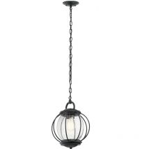Kichler - Elstead Vandalia - 1 Light Small Outdoor Ceiling Chain Lantern Black, E27