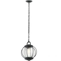 Elstead Vandalia - Lanterna a Catena da Soffitto da Esterno Piccola 1 Luce Nera, E27