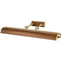 Elstead Winchfield 4 Light Large Picture Light Aged Brass & Oak Effect