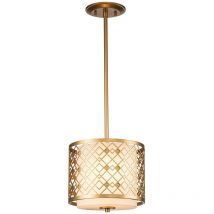 Elstead - Ziggy Plafonnier suspendu cylindrique, laqué or