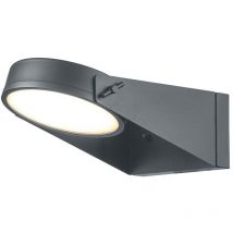 Zola Outdoor Down Wall Lamp, Grey IP44 - Elstead