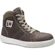 Elten scarpe antinfortunistiche emotion esd S3, uomo, pelle, puntale in acciaio, leggere, sportive, marrone, misura: 44
