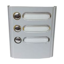 Targa moduli Elvox con 3 tasti colore grigio serie Targa 8000 8003