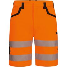 ELYSEE – Warnschutz Stretch-Shorts orange/schwarz – EN ISO 20471 Klasse 1 – 100% Polyester – Größe 44-64