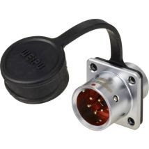 Weipu - Embase à bride circulaire mâle, droit ø 12 5 pôles 180 v/ac 5 a IP67 Push-Pull SF1213/P5