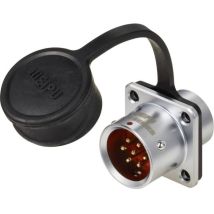 Embase à bride circulaire mâle, droit ø 12 7 pôles 125 v/ac 5 a IP67 Push-Pull Weipu SF1213/P7