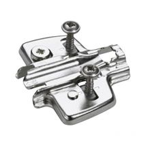 Hettich - Plaque de montage en croix, acier nickelé, d : 3,0 mm