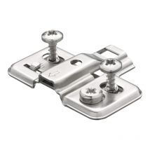 Titus - Embase cruciforme acier - Décor : Nickelé - Epaisseur : 0 mm - Matériau : Acier - Version : Avec eurovis prémontées