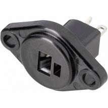 Fiche haut-parleur embase femelle, contacts droits BKL Electronic 0205012 Nombre de pôles: 2 noir 1 pc(s) D26122