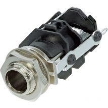 Jack 6.35 mm embase femelle, verticale Rean av RJ3VM Nombre de pôles: 3 stéréo noir 1 pc(s) X39790
