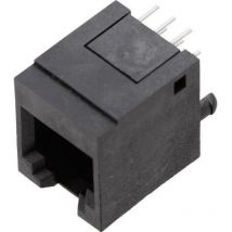Embase modulaire femelle Bel Stewart Connectors 1410-4000-07 RJ12 femelle, droit Pôle: 6P6C noir 1 pc(s) D13220