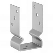 Fixtout - Embase pied de poteau en u avec support zinguée à visser - 141 x 150 x 60 x 4,0 mm