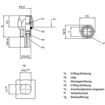 Embase M8 Lutronic 0820 04 T8CW 0,5m 1223 embase femelle 0.50 m Nombre de pôles: 4 1 pc(s)