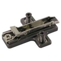 Salice - Embase zamac cruciforme réglage 3d - Décor : Titanium - Epaisseur : 0 mm - Fixation : a visser